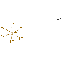 Fluorosilicic acid formula graphical representation
