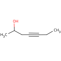 4-Heptyn-2-ol formula graphical representation