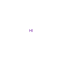 Hydrogen iodide formula graphical representation