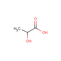 Lactic acid formula graphical representation