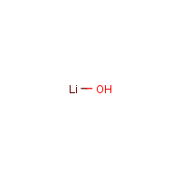 Lithium hydroxide formula graphical representation