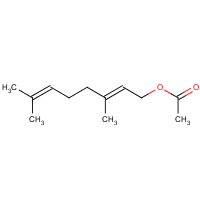 Geranyl acetate formula graphical representation