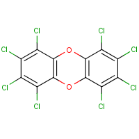 Octachlorodibenzo-p-dioxin formula graphical representation