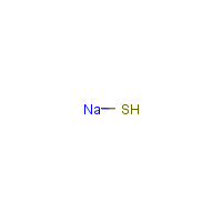Sodium hydrogen sulfide formula graphical representation