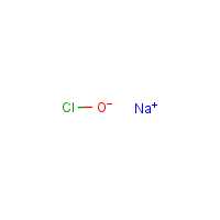 Sodium hypochlorite formula graphical representation