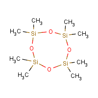 Octamethylcyclotetrasiloxane formula graphical representation