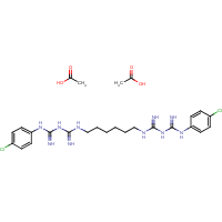 Chlorhexidine acetate formula graphical representation