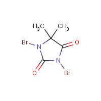 1,3-Dibromo-5,5-dimethylhydantoin formula graphical representation