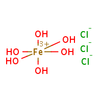 Ferric chloride hexahydrate formula graphical representation