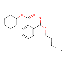 Butyl cyclohexyl phthalate formula graphical representation