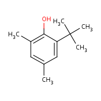 6-tert-Butyl-2,4-xylenol formula graphical representation