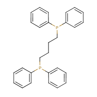 1,4-Bis(diphenylphosphino)butane formula graphical representation