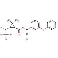 Tralomethrin formula graphical representation