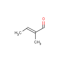 2-Butenal, 2-methyl- formula graphical representation