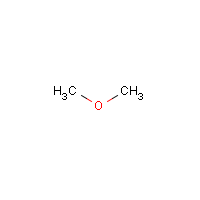 Dimethyl ether formula graphical representation