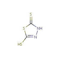 2,5-Dimercapto-1,3,4-thiadiazole formula graphical representation