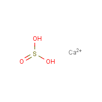 Calcium sulfite formula graphical representation