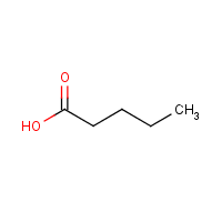 n-Pentanoic acid formula graphical representation