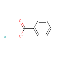 Potassium benzoate formula graphical representation