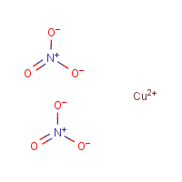 Copper(II) nitrate formula graphical representation