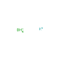 Potassium borohydride formula graphical representation