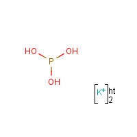 Potassium phosphite formula graphical representation