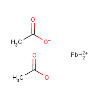 Lead(II) acetate formula graphical representation