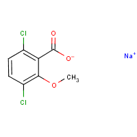 Sodium dicamba formula graphical representation