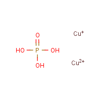 Copper orthophosphate formula graphical representation