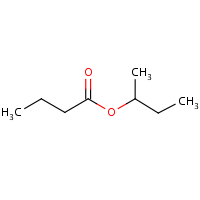 sec-Butyl butyrate formula graphical representation