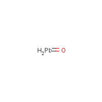 Lead(II) oxide formula graphical representation