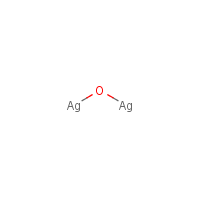 Silver oxide formula graphical representation