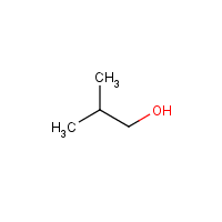 Isobutyl alcohol formula graphical representation