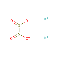 Potassium hydrosulfite formula graphical representation