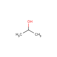 Isopropyl alcohol formula graphical representation