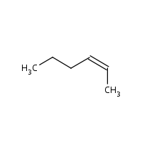 cis-2-Hexene formula graphical representation