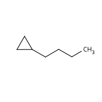 Butylcyclopropane formula graphical representation