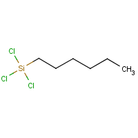 Hexyltrichlorosilane formula graphical representation