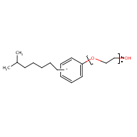 Ethoxylated isooctylphenol formula graphical representation