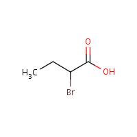 alpha-Bromobutyric acid formula graphical representation
