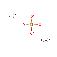 Lead orthosilicate formula graphical representation