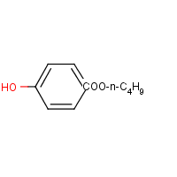 Butylparaben formula graphical representation