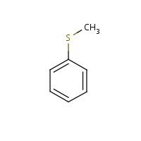 Methyl phenyl sulfide formula graphical representation