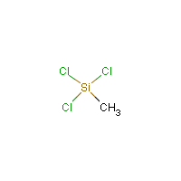 Methyltrichlorosilane formula graphical representation