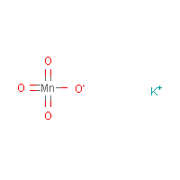 Potassium permanganate formula graphical representation