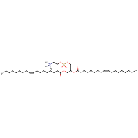 1,2-Oleoylphosphatidylcholine formula graphical representation