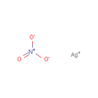 Silver nitrate formula graphical representation