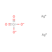 Silver chromate formula graphical representation