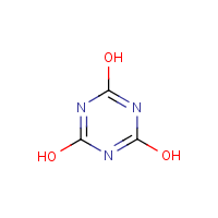 Cyanuric acid formula graphical representation