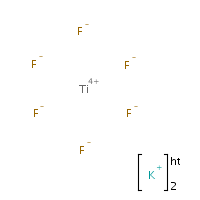 Potassium hexafluorotitanate formula graphical representation